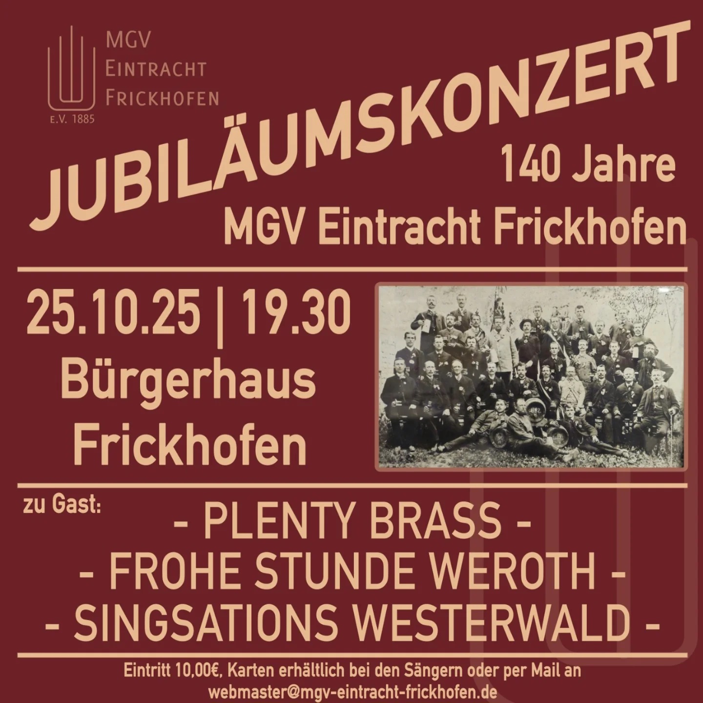 Flyer Konzert Frickhofen 2025